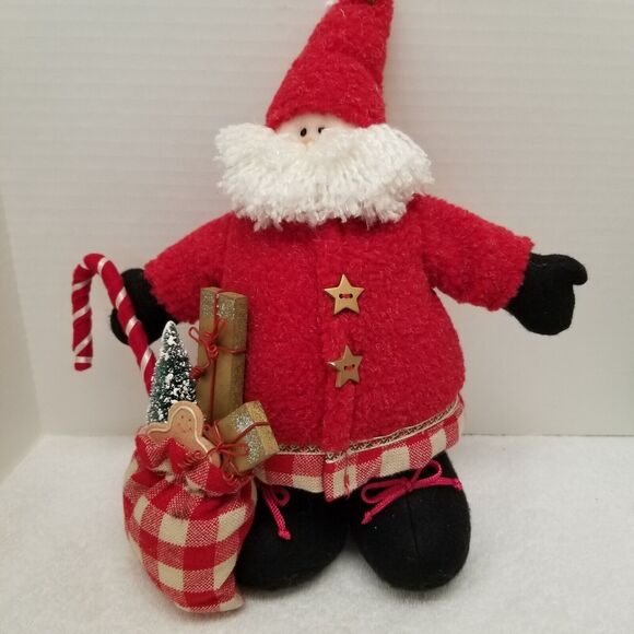 Russ Judy Lynn Collection Stuffed Santa Claus Winter's Country Home12" - Picture 1 of 16